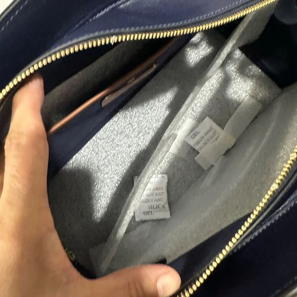 Coach Navy Soft Empire Carryall 40 - Picture 7 of 11